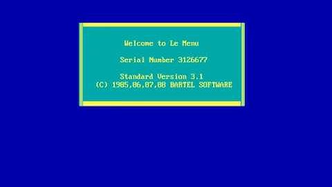 LeMenu 3.1 Startup in Dosbox ECE