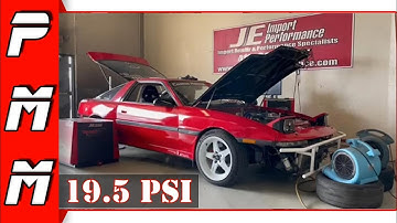 1JZ Mk3 Supra power reveal 19.5 PSI | Dyno run