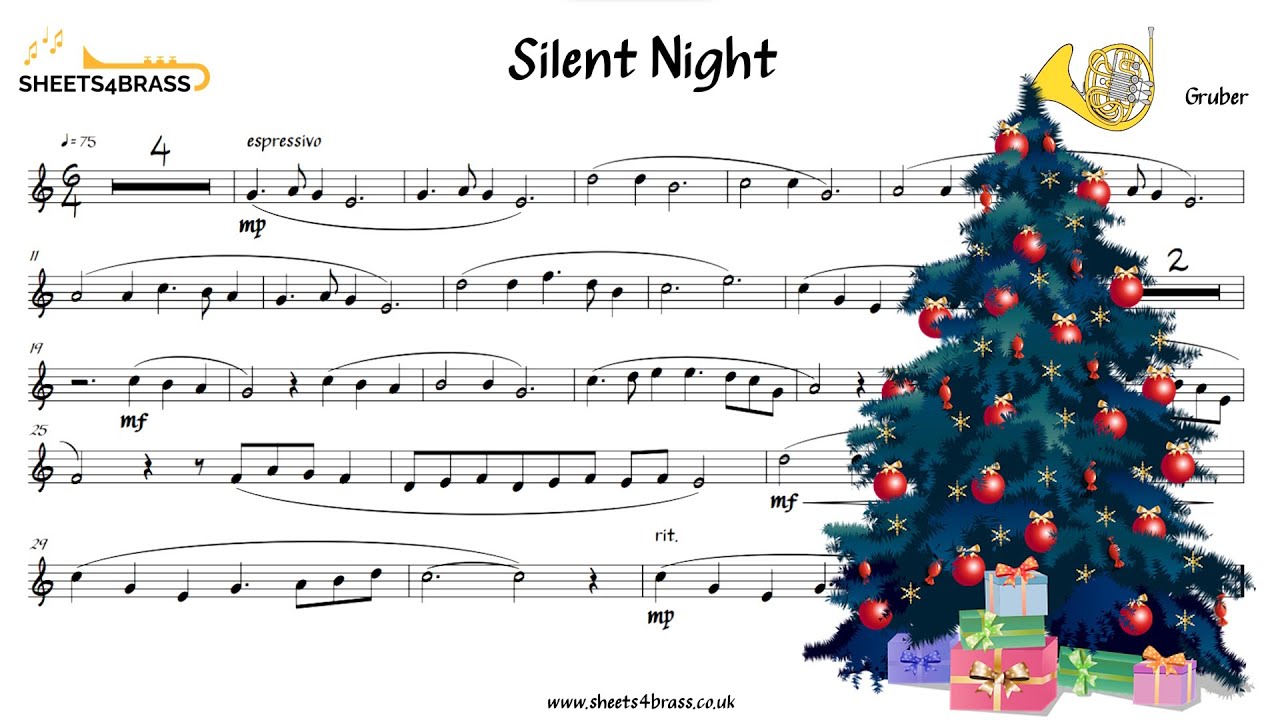Silent Night | French Horn Solo with Sheet Music and Play Along