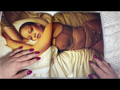 ASMR Harpers Bazar Magazine Flip Through (soft speaking, whispers, tapping)
