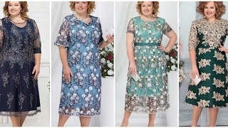 Plus Size Women Sheath Dress Shift Dress With Lace Patch Work Designs And Ldeas 2023