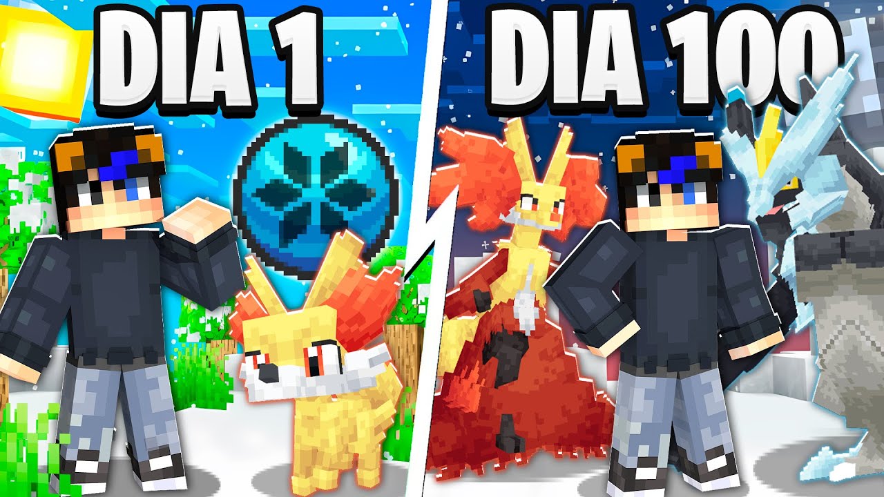 SOBREVIVÍ 100 días en la ERA DEL HIELO Pokémon en Minecraft COBBLEMON!