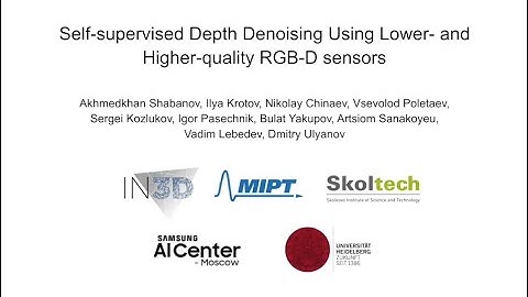 Self-supervised Depth Denoising Using Lower- and Higher-quality RGB-D sensors