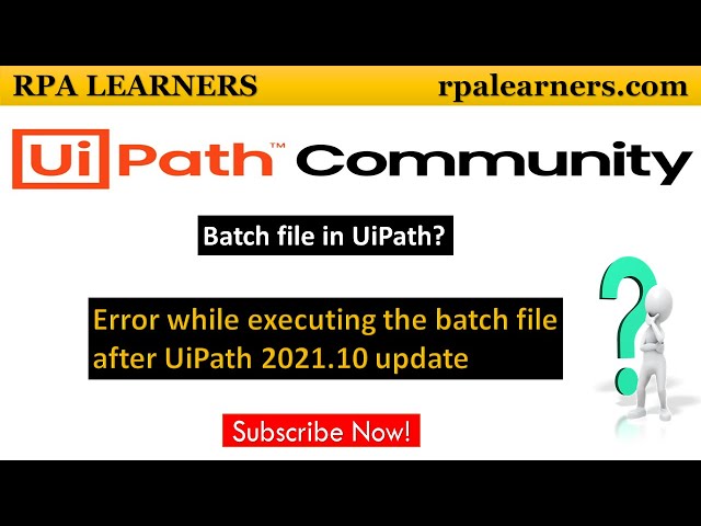 Can't Start workflow from .bat file - Help - UiPath Community Forum