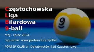 Częstochowska Liga Bilardowa 9 ball # mecz 50B, 65A