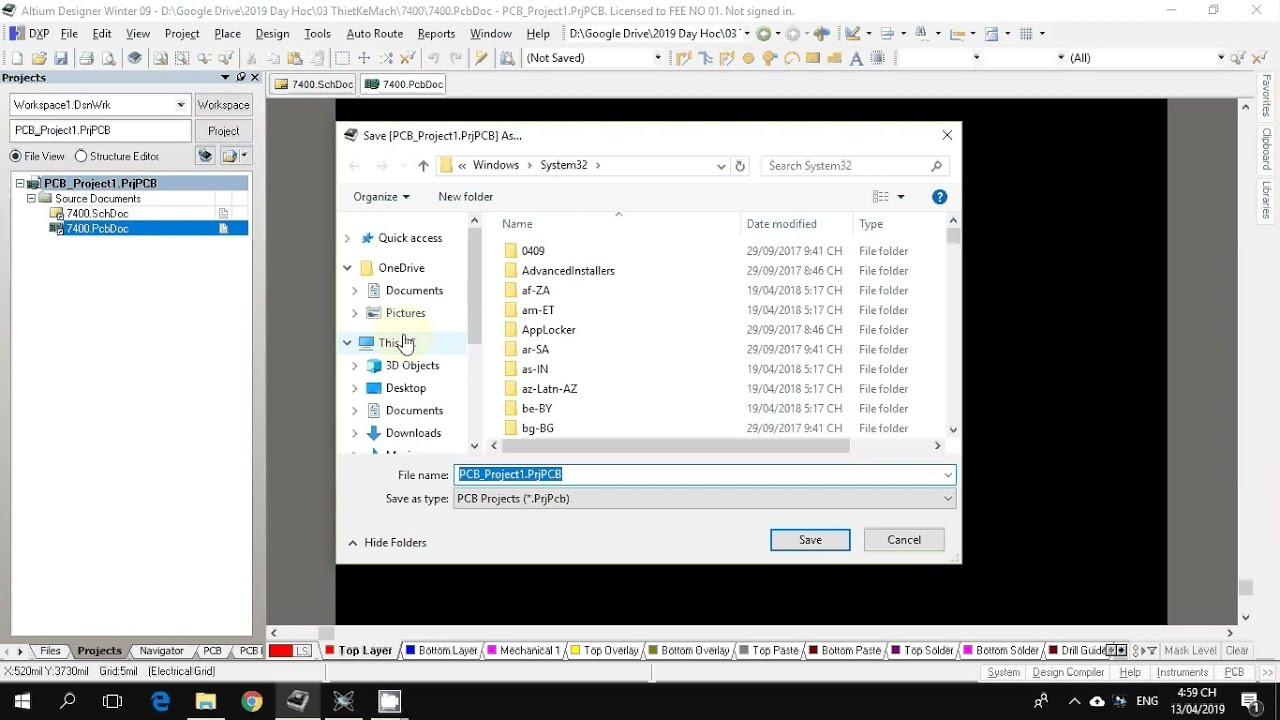 Create file and project in altium 09 - Tạo file và project trong altium ...