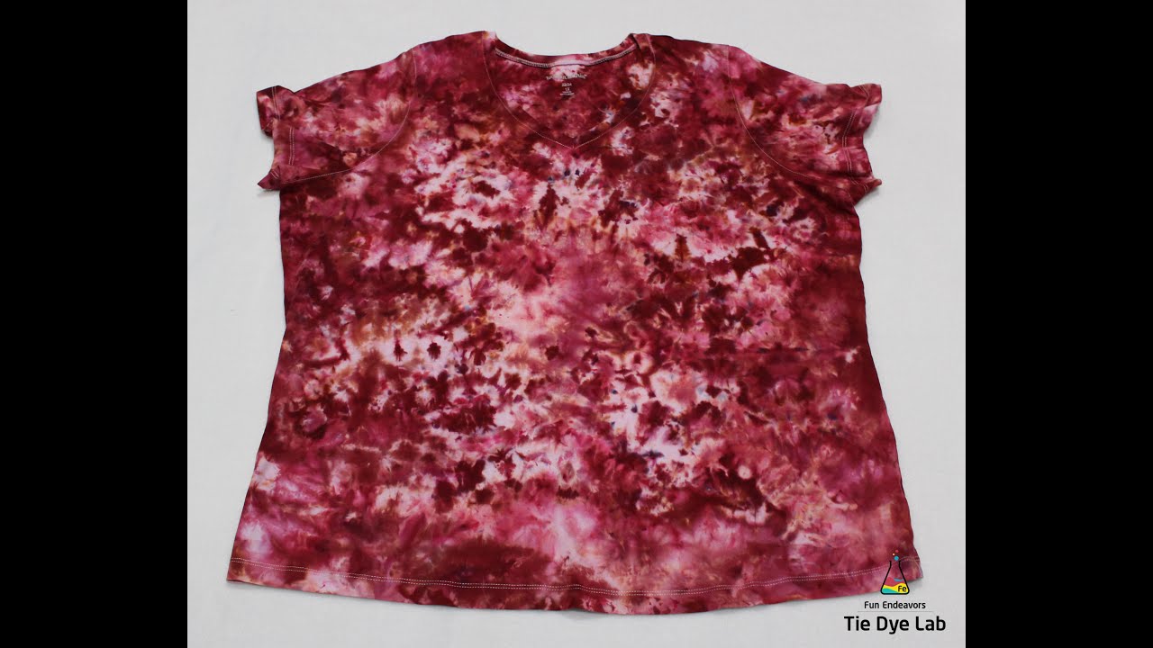 Burgundy Scrunch Tie Dye Shirt [Ice Dye 