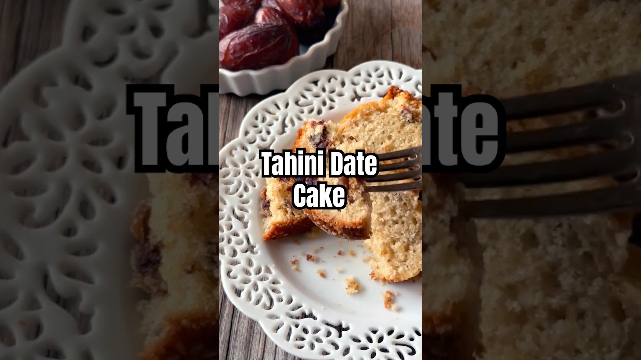 Tahini Date Cake That’s Soft, Fluffy & Delicious