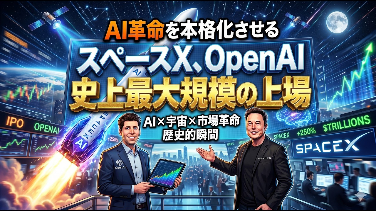 AI革命を本格化させるスペースX、OpenAI史上最大規模の上場