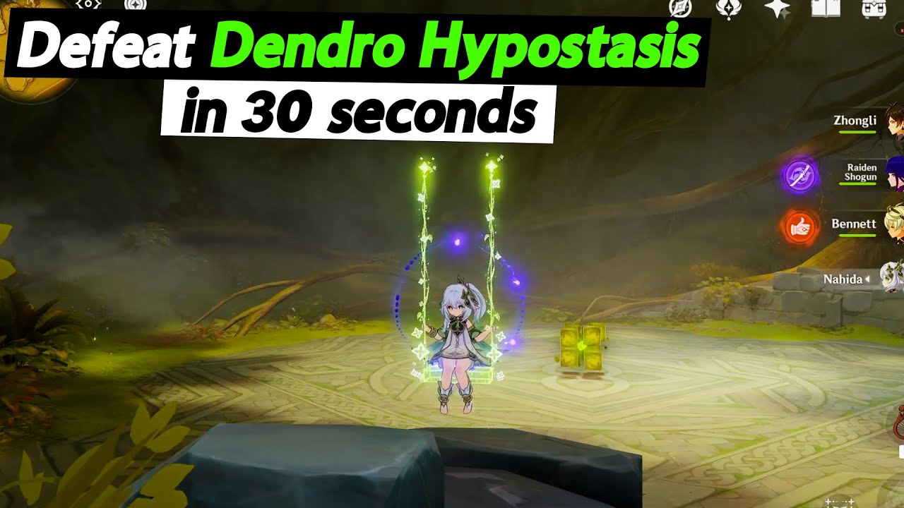 How to easily defeat Dendro Hypostasis in 30 seconds | Genshin Impact