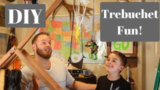 DIY Trebuchet Fun! This is a project that is great fun for kids and adults alike. Building a trebuchet is a great project for all. We had a 