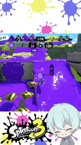 まるでホコを守るかのように導くハンコ🔨 #Shorts #Splatoon3 #スプラトゥーン3 #ウルトラハンコ #Vtuber #WatchMe #ボールドマーカー