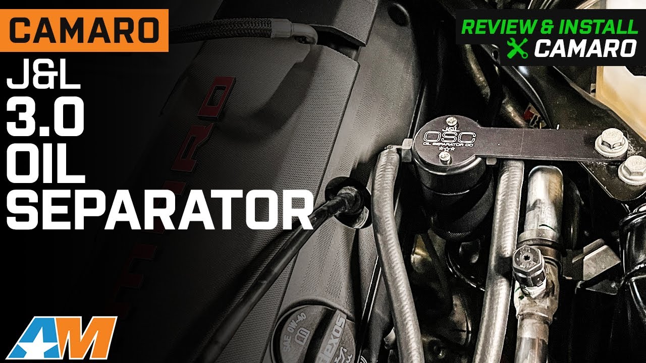 2016-2022 Camaro SS J&L 3.0 Oil Separator; Black Anodized; Driver Side Review & Install