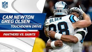 Cam Newton Greg Olsen Connect On Huge Td Drive Panthers Vs Saints Nfl Wild Card Highlights