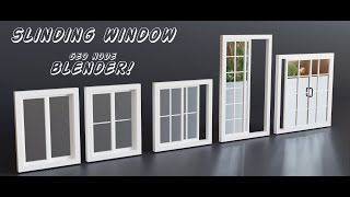 parametric Sliding window with geometry node in blender!!