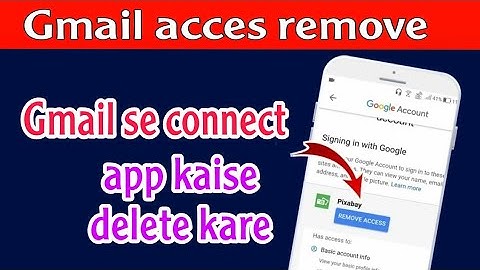 Gmail se connect app kaise delete kare || How to remove gmail connected apps