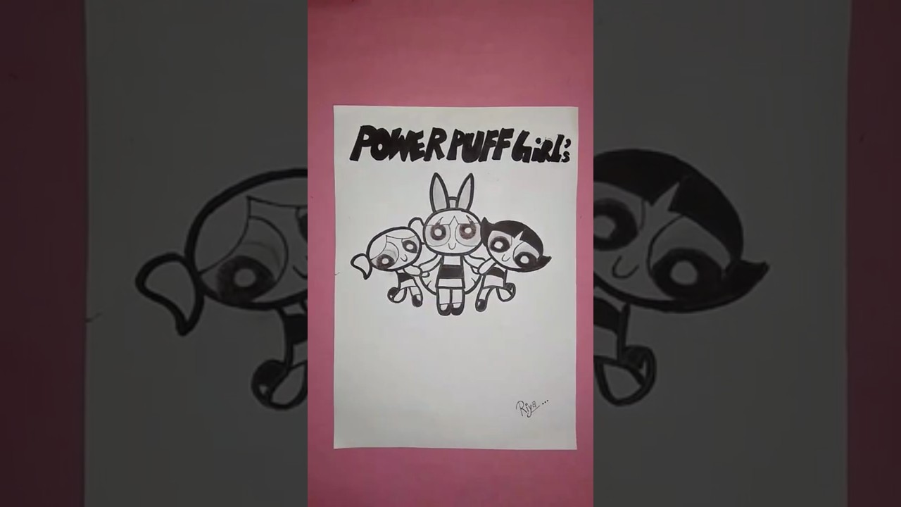 POWER PUFF GIRLS ART | @FunandcraftwithRiya | 