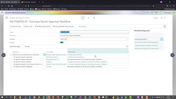 Microsoft Dynamics 365 Business Central Demonstration - Workflows