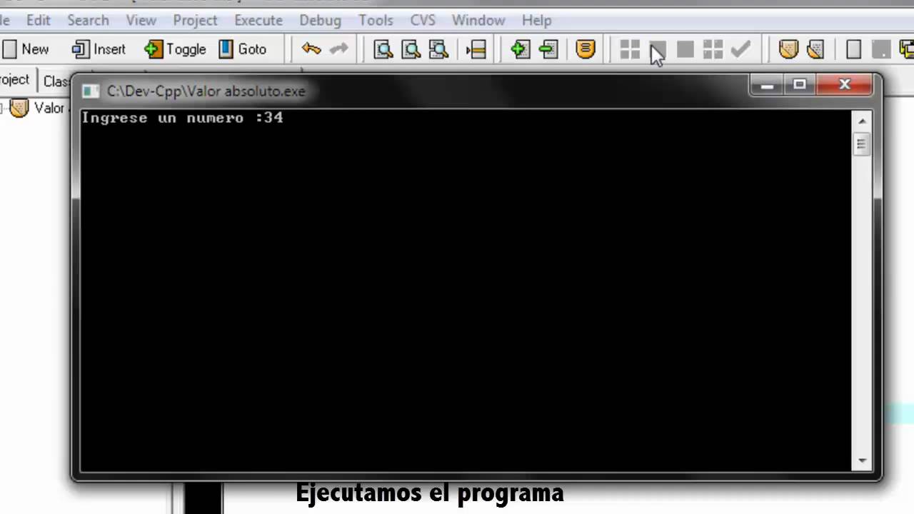 Como programar facil el valor absoluto en lenguaje c++ en Dev C++ - YouTube