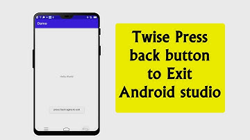 Clicking again to exit android studio | Press Again to exit