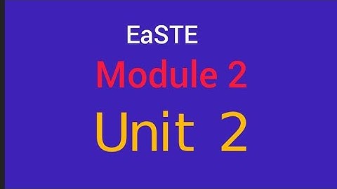 Unit 2 | Module 2 | EaSTE |QAED Training App |School Activities and Warmers