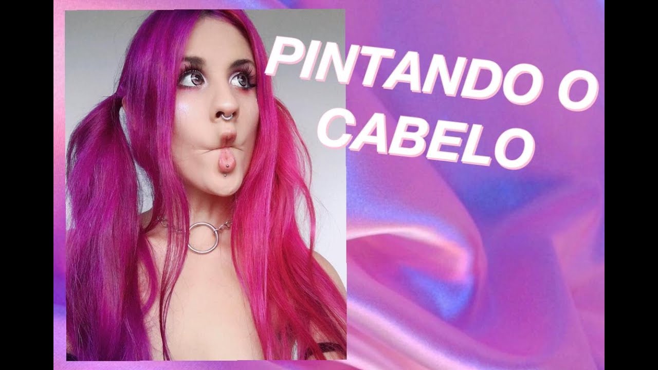 Pinta e fala/ pintando o cabelo metadinha roxo  rosa em casa💜🌸