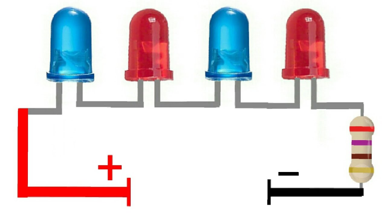 5mm Blue Led & 5mm Red Led  270 ohm Resistor DC12V