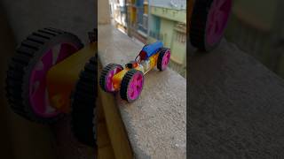 DC Motor Car Without a Pulley #dcmotor #diy #car #science #project #toys #viral #craft #car #diy