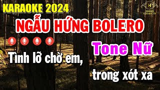 Ngẫu Hứng Bolero Karaoke Tone Nữ ( Em ) Nhạc Sống Siêu Hay | Trọng Hiếu