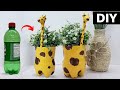 Vaso de garrafa pet passo a passo modelo Girafa | DIY ARTESANATO E DECORAÇÃO | Faça e Venda