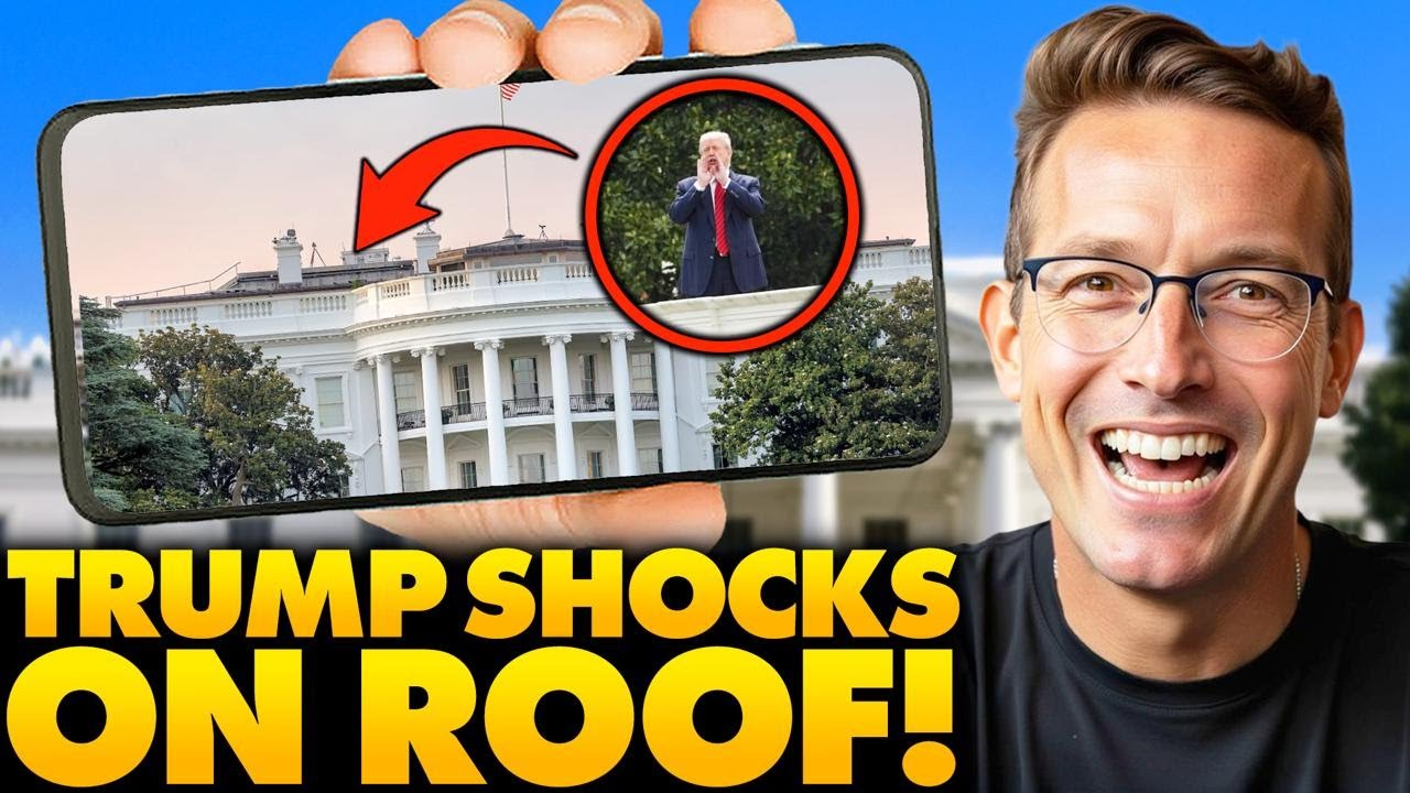 Reporters GASP As Trump Mysteriously Appears on Roof of White House, Then Makes NUCLEAR Announcement
