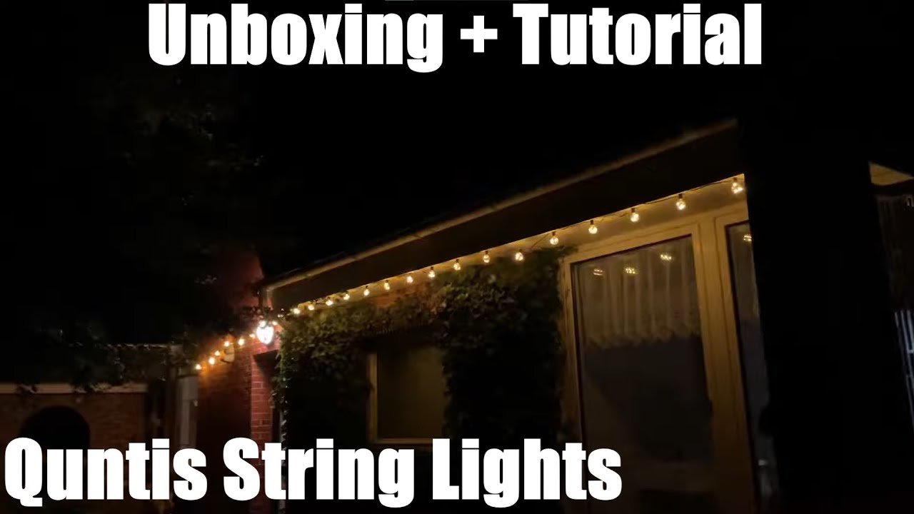 Quntis IP65 Waterproof Outdoor LED String Lights 11.7M 30+ G40 Bulbs