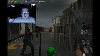 WHAT? One bullet, two headshots - Lucky shot in GoldenEye: Source!