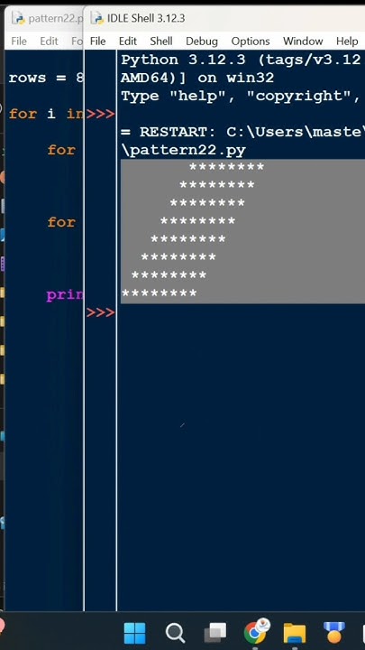 22/25 Python Pattern ( Solid Rhombus ) #codebuddy #buddy #python # ...