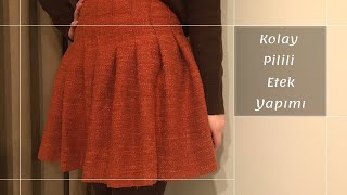 Kolay Trend Pilili Etek Dikimi Easy Trend Skirt Sewing