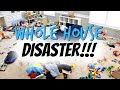 *WHOLE HOUSE* COMPLETE DISASTER CLEAN WITH ME! MESSY HOUSE TRANSFORMATION! CLEANING MOTIVATION!