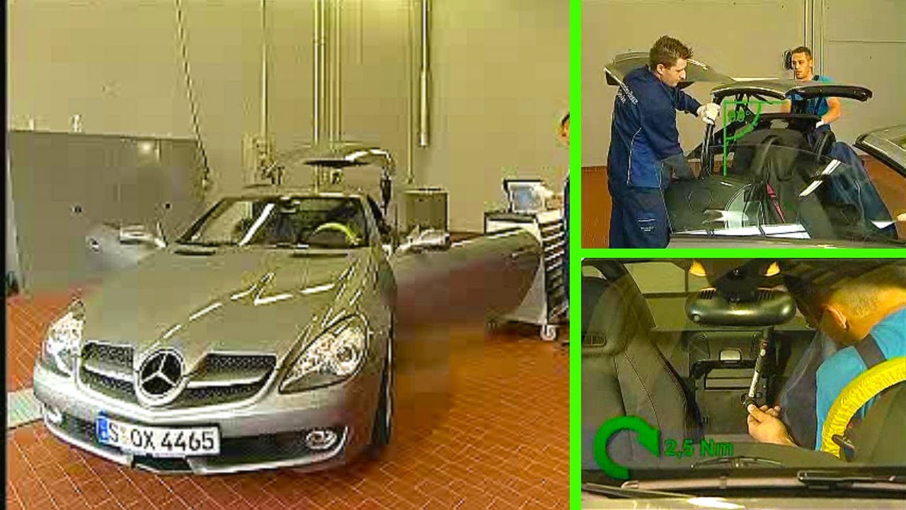 Mercedes Benz SLK 55 AMG R171 Roof Mechanism Operation Open & Close 