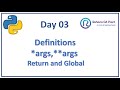 Definitions in Python