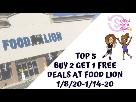 Top 5 Food Lion Deals: Buy 2 Get 1 Free 1/8/20-1/14/20