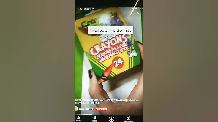 I tested $1000 LUXURY pencils VS $1 CRAYOLA 😳 which is better?l JULIA GISELLA