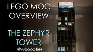 LEGO MOC Overview: The Zephyr Tower  Tallest Residential Tower in Wasabi District WITH LED LIGHTS!