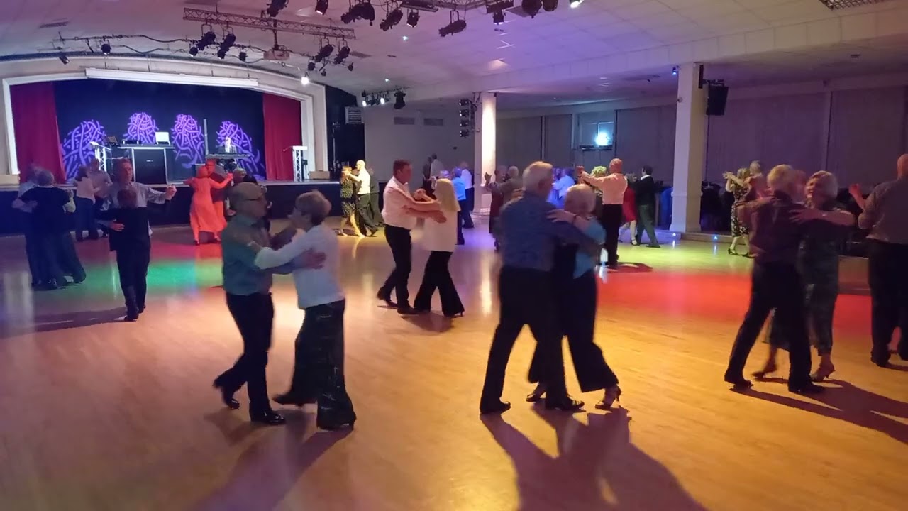 Robert Wemyss  plays for Rhumba Rosalie dancers at Nantwich Civic hall.