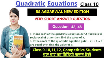 If one root of the quadratic equation 3x^2-10x+k=0 is reciprocal of other then find the value of k.