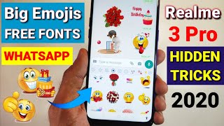 Send big emojis stickers on Whatapp | 5 new amazing whatsapp tricks ft. Realme 3 Pro screenshot 2