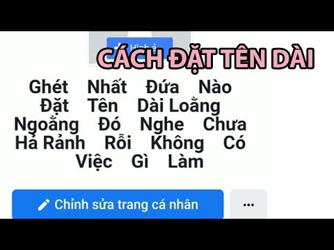 Video Cách Đổi Tên Facebook Dài Như Lời Bài Hát - youtube