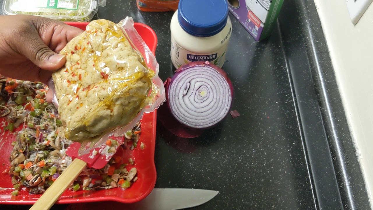 Chick'n salad! plant based Tofurky! YouTube