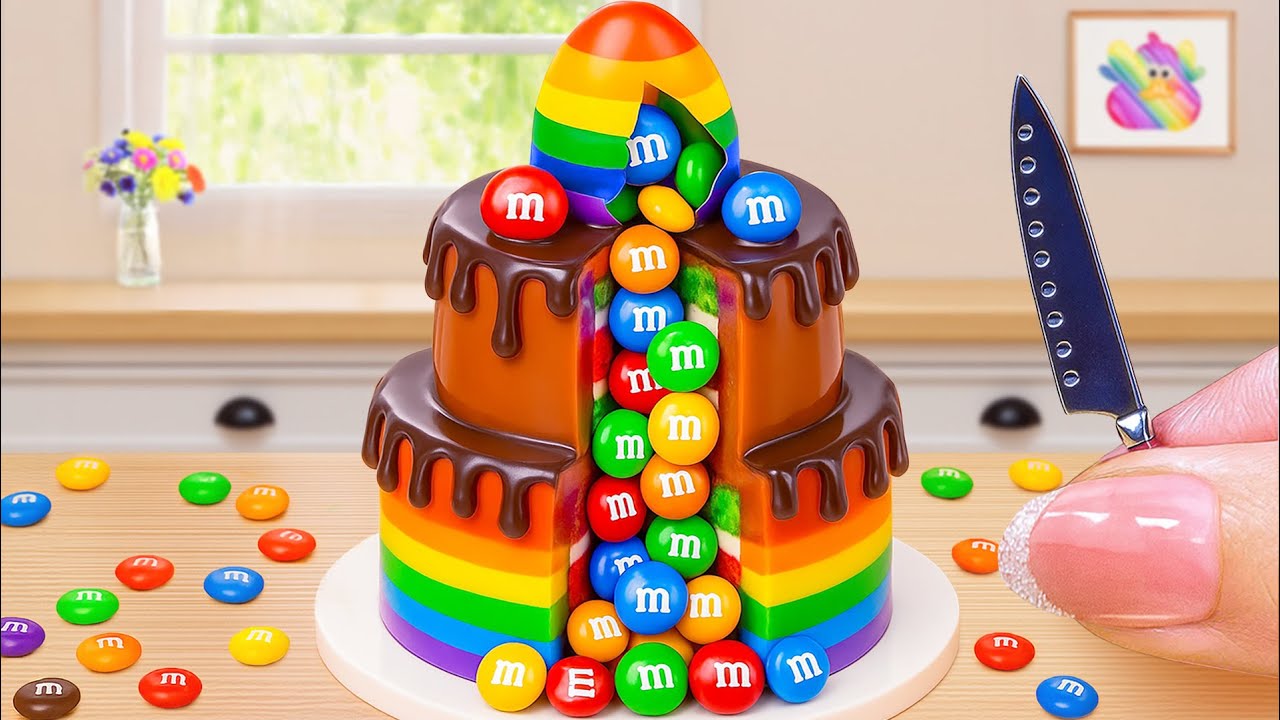 Best Of Rainbow Candy Cake Decorating 🍨 ASMR Mini Rainbow Cake Recipes 💕 How To Cake