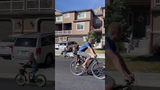 Flying kites while riding bikes!