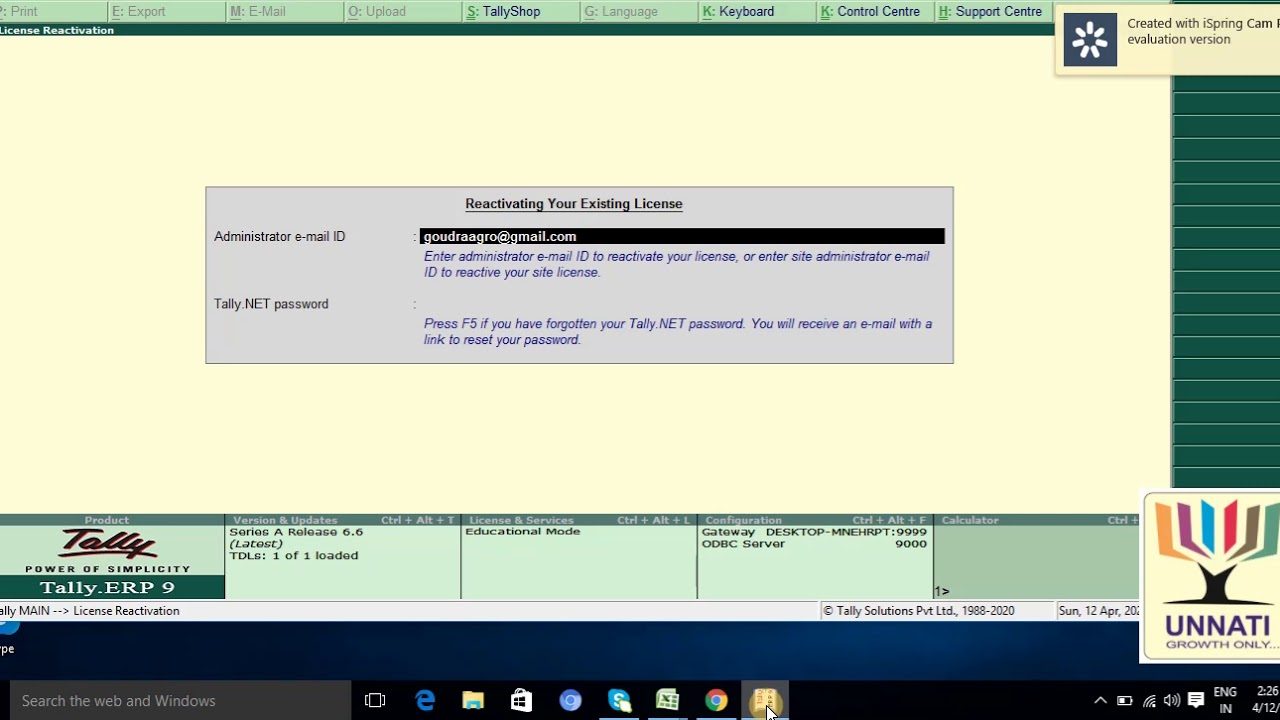 Reactivate License Tally YouTube