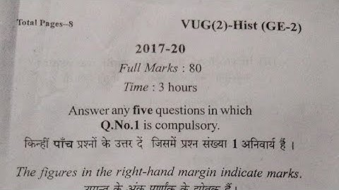Ancient Indian History (The age of Gupta to 1206AD)history(GE2)semester2 vbu UG PYQ(2017-20)